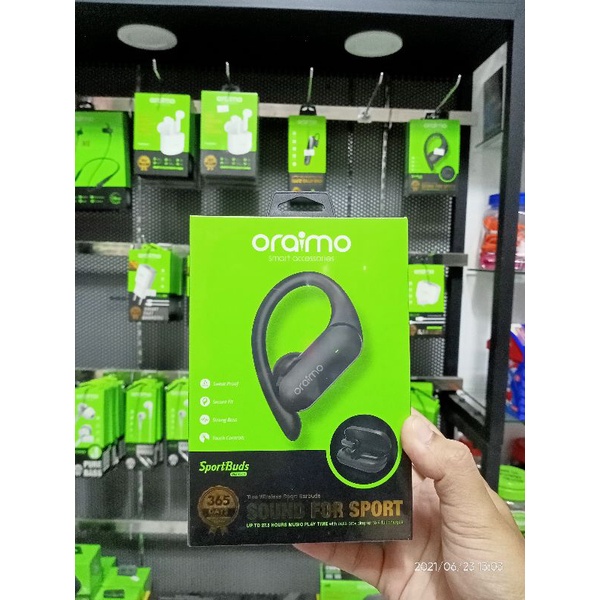 earphone wireless oraimo sport buds oeb e95d