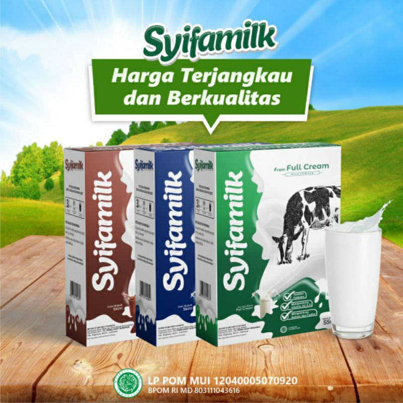 

SUSU SAPI SKIM SYIFAMILK + GULA JAGUNG 550GRAM PENINGGI BADAN DIET GEMUK COKLAT STRAWBERRY VANILLA FULLCREAM ORIGINAL