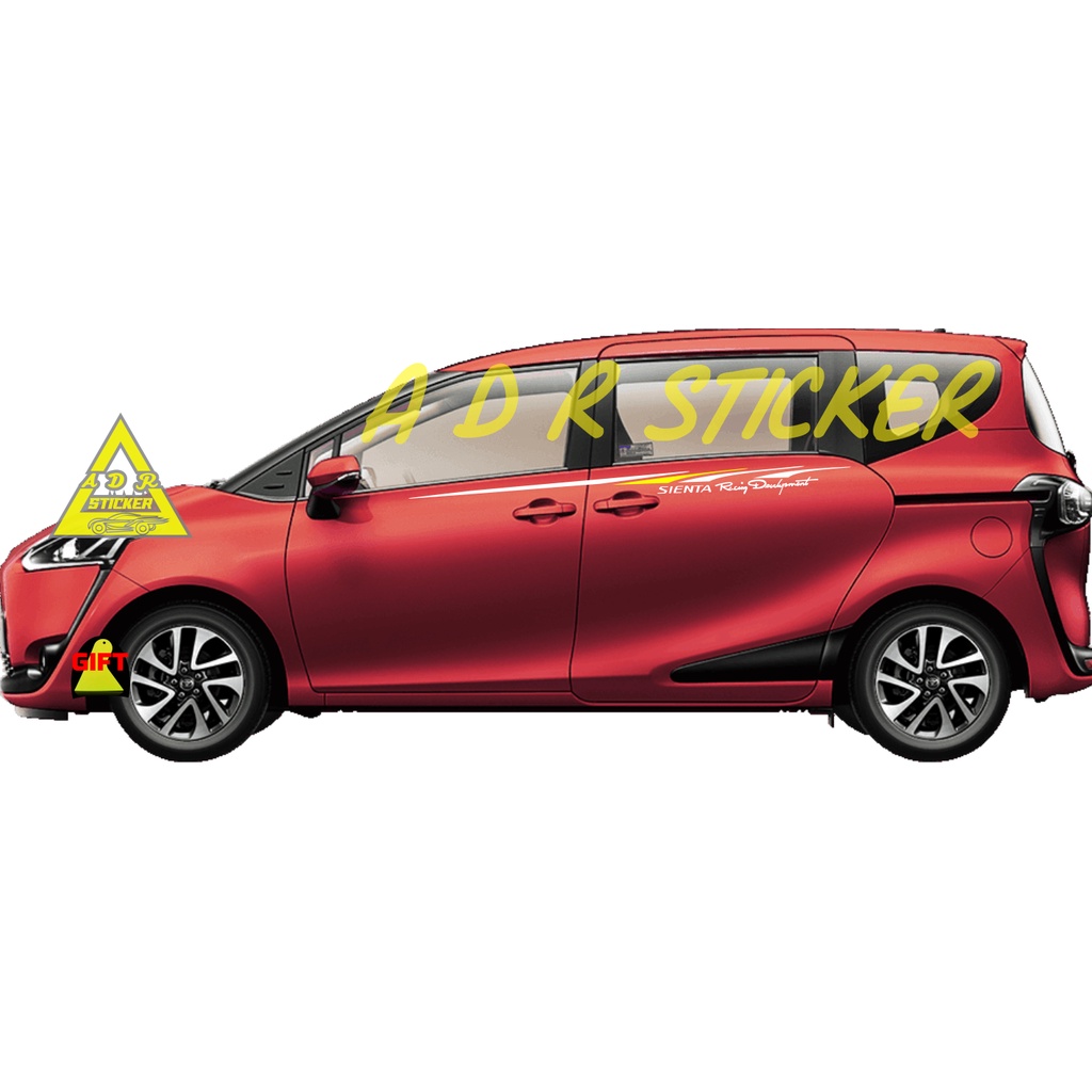 STICKER STIKER MOBIL SIENTA CUTTING STICKER MINIMALIS  MOBIL TOYOTA SIENTA