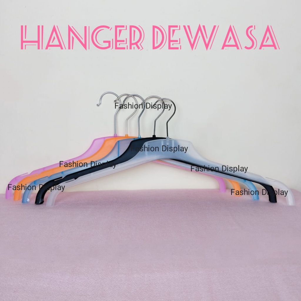 Hanger 282 Hitam Dewasa Gantungan Kaos Distro Butik Hanger Plastik Gantungan Baju -LS