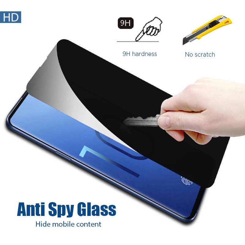 Pelindung Layar Tempered Glass Anti Spy Untuk Samsung A21S A31 A41 A51 A71 A12 A22 A32 A52 A72 A82 A52S 5G A22 5G