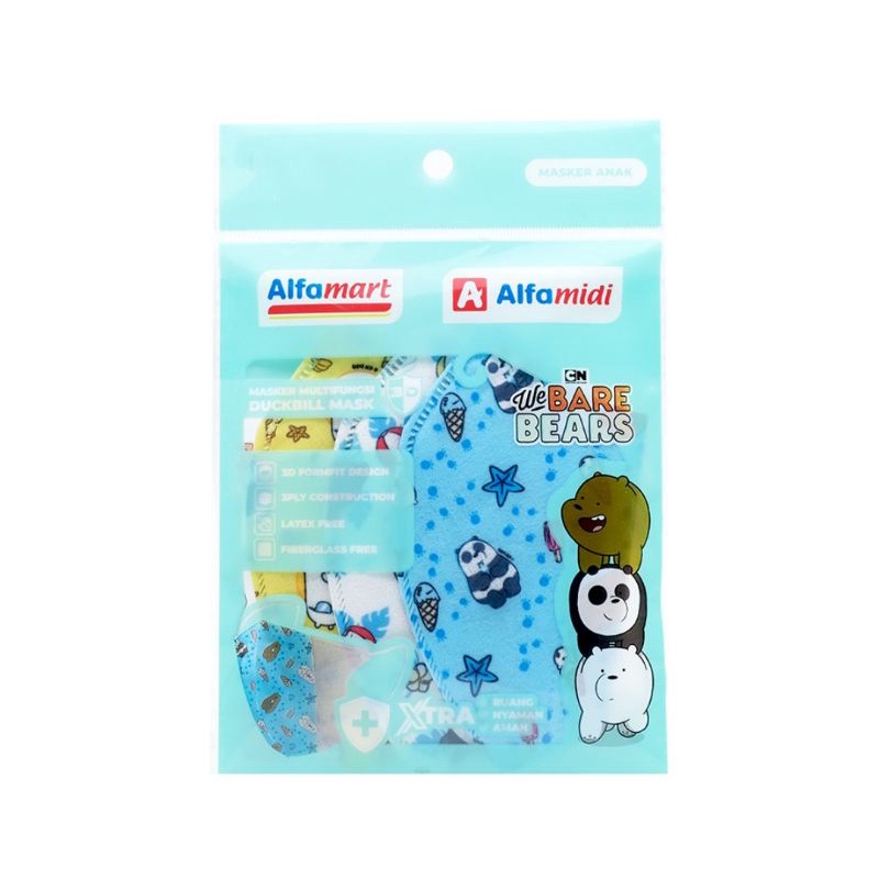 Alfamart Mask We Bare Bears Kids 3 s / Masker Anak