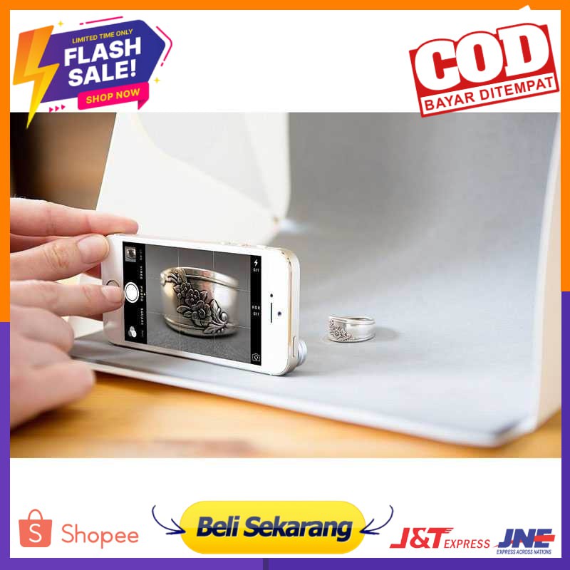 Photo Studio Foto Mini dengan Lampu LED