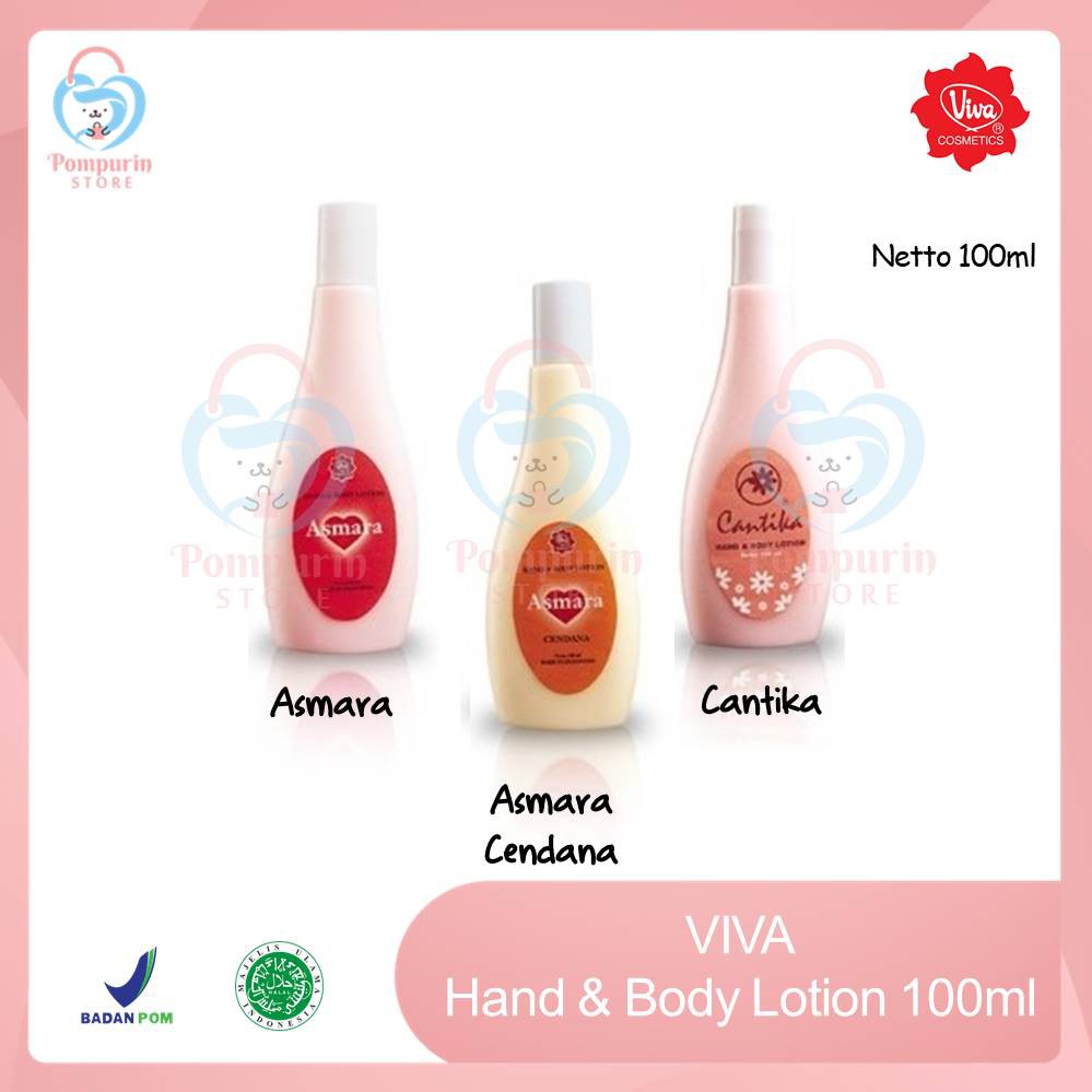 VIVA Hand & Body Lotion Asmara / Cendana / Cantika 100ml Original BPOM