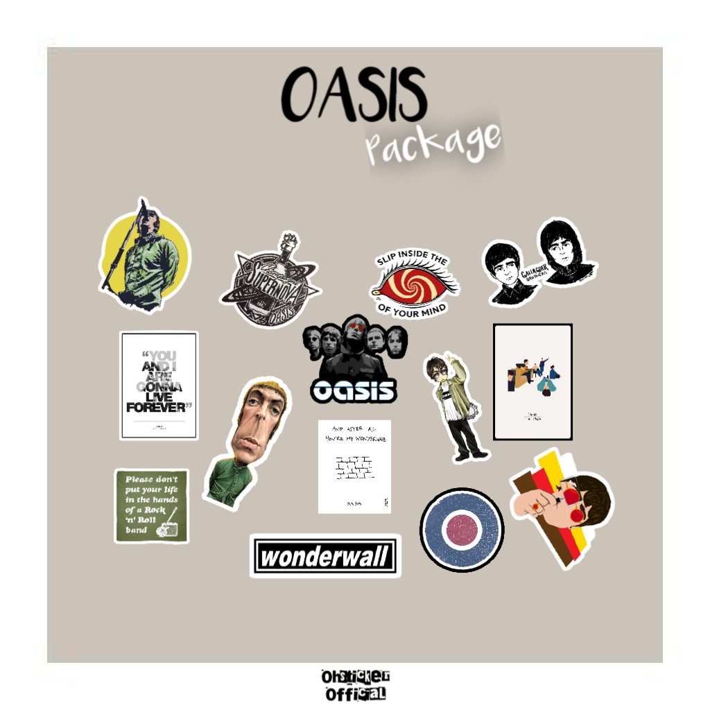 

STICKER TUMBLR BAND OASIS PACKAGE STIKER CASE HANDPHONE LAPTOP DECAL SCRAPBOOK VINYL AESTHETIC DIY