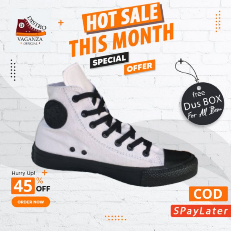Sepatu Sneakers Converse Pria wanita Sneakers Convers Kasual CT High Putih Hitam Casual Premium Ori