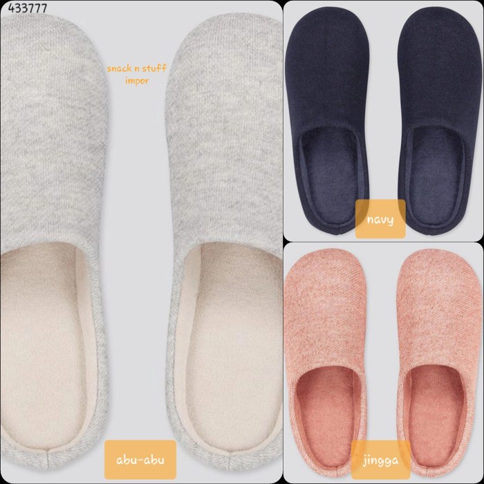 SANDAL RUMAH SANTAI NYAMAN MODIS UNIQLO SANDAL COWOK CEWEK UNISEX - FULL