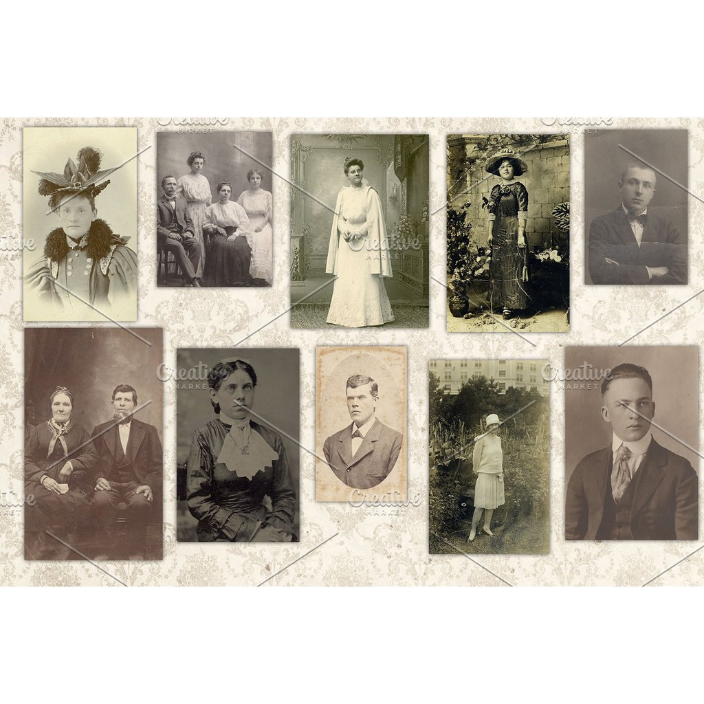 Instant Ancestors Antique Photos - JPEG Ultra HD - Stock Photo