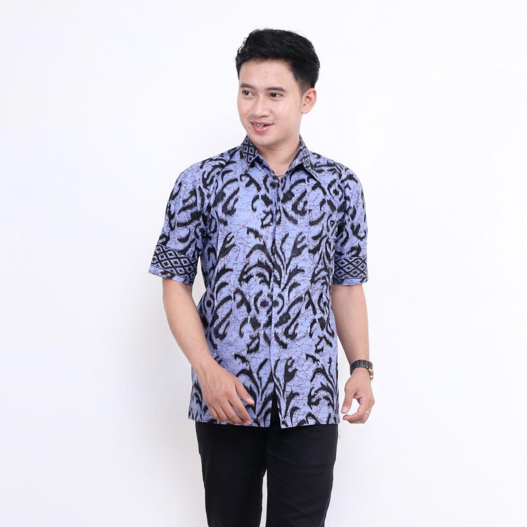  BAJU  HEM BATIK  PRIA  DEWASA REMAJA LENGAN PENDEK M L XL XXL 