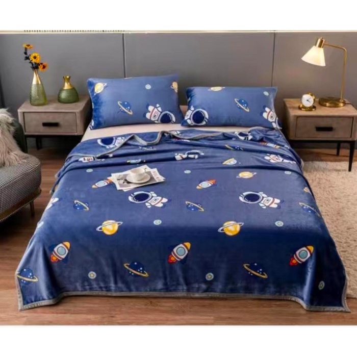 Selimut Dewasa selimut bulu halus motif dewasa keren uk 150x200cm(E5A8) Selimut Bulu Selimut Tebal J