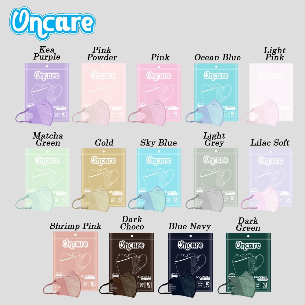 CAREION Masker DUCKBILL 4PLY CAREION Medis Garis model sensi Rainbow Nude BFE 95% Surgical Mask 10PCS