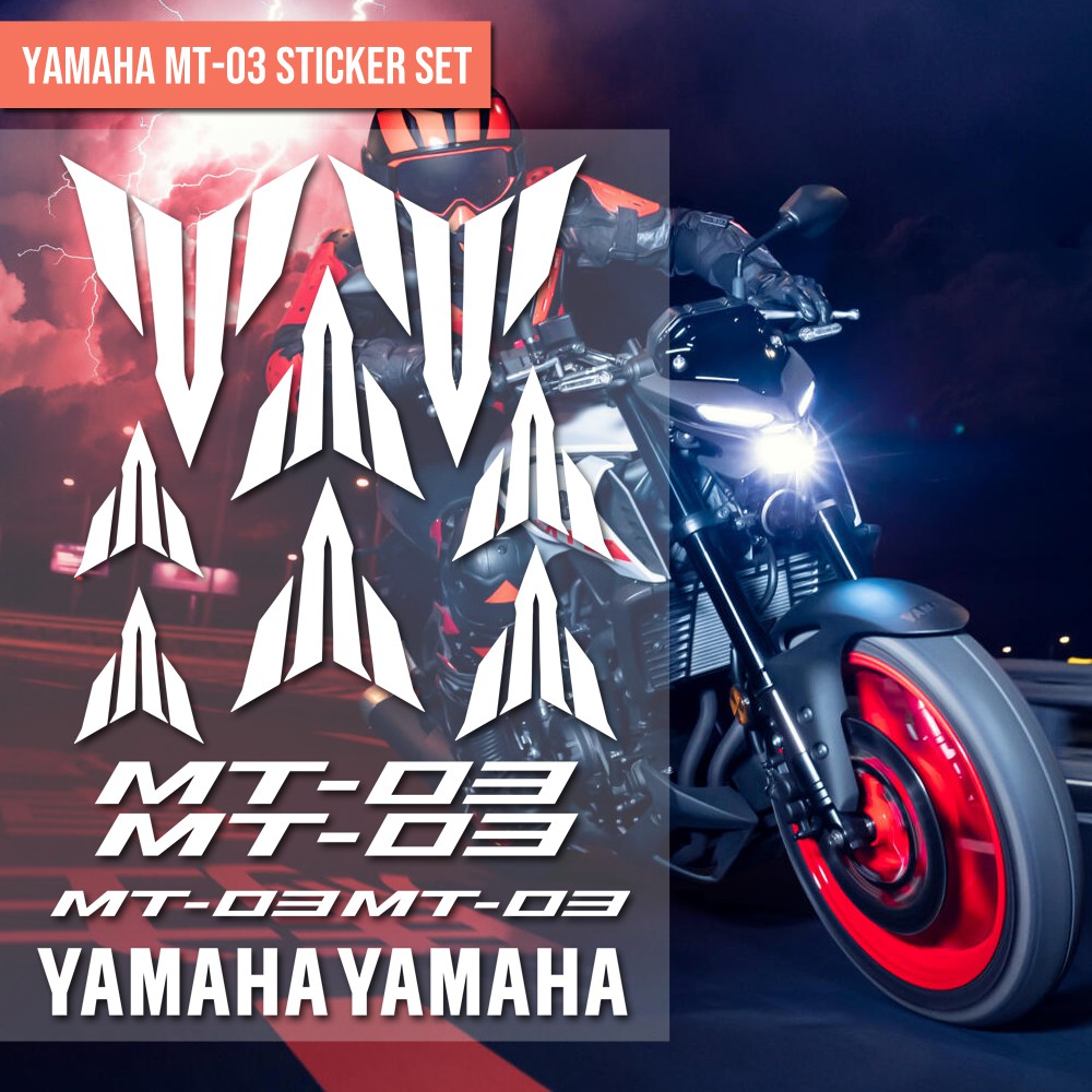 Sticker Set Logo Yamaha MT 03 MT03