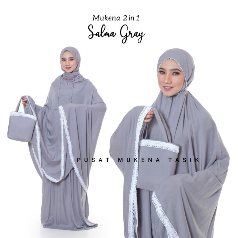 PUSAT GROSIR MUKENA COUPLE (IBU + ANAK) 2in1 BALI SALMA | NEW RAYON SHARLA AIRA TERMURAH TRAVELLING