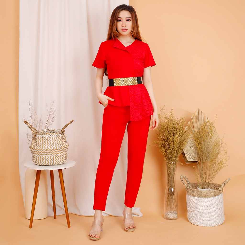 #fashion wanita #045 , STELAN SCUBA IMPORT PREMIUM KOMBINASI BRUKAT GLITER FREE BELT