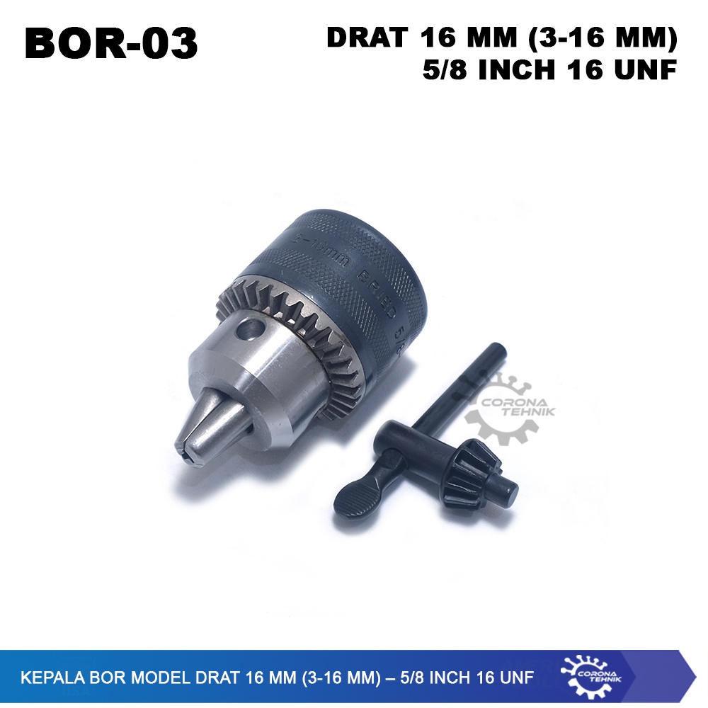 16 UNF - Kepala Bor Model DRAT 16 mm (3-16 mm) – 5/8 Inch