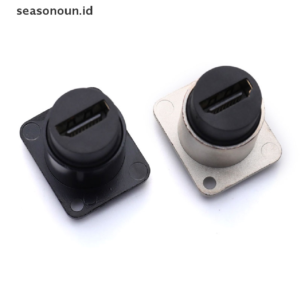 【seasonoun】 D Type Chassis Connector D Female Socket Panel Mounted Connector HDMI-Compatible .