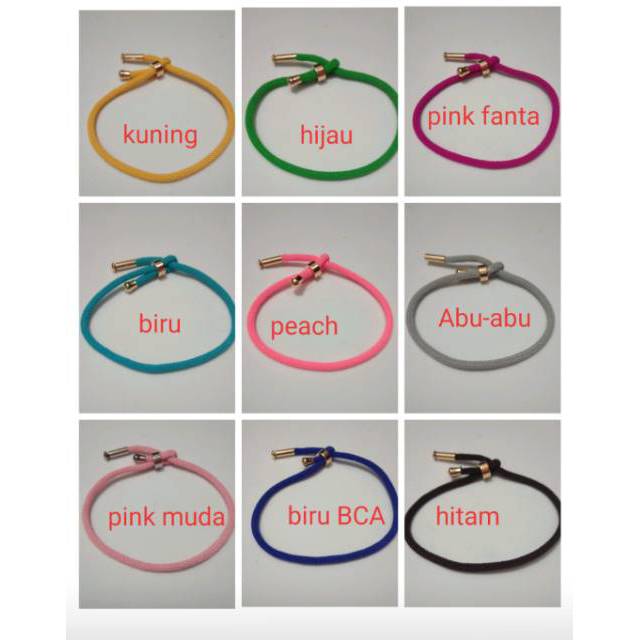 Gelang tali hongkong gelang wanita model serut