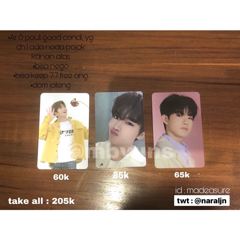 Photocard Junkyu first edition (ar) full album/ junkyu pout ktown/junkyu concept chapter 1 white