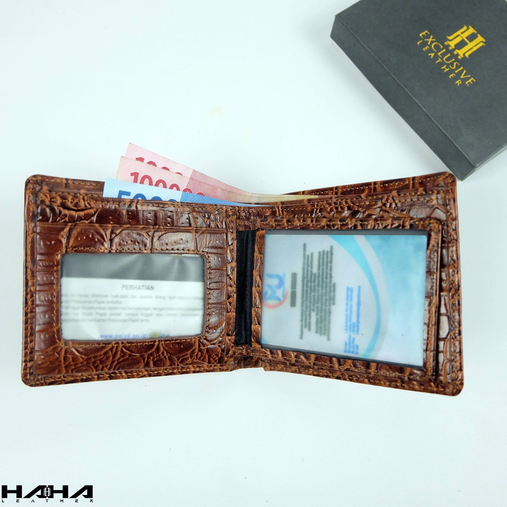 Dompet SYBU Kulit Sapi Motif Buaya Cowok Pria Laki - Originale Leather Wallet