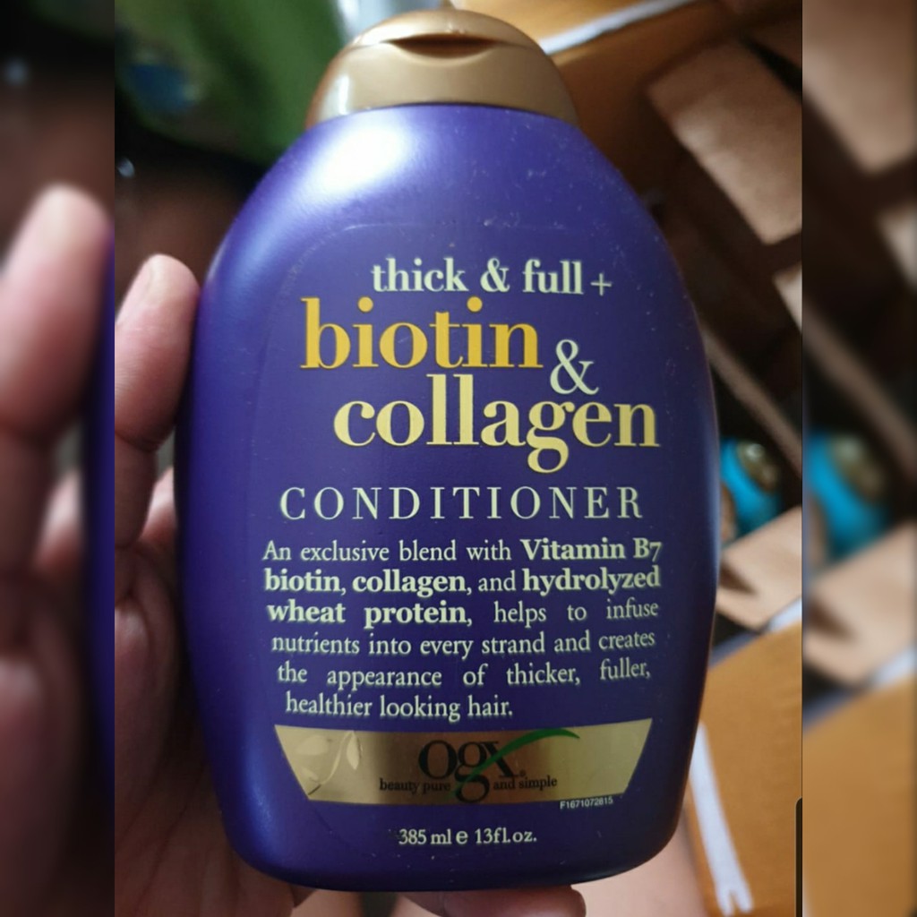 OGX Thick & Full + Biotin & Collagen Conditioner 385ml 100% ORIGINAL bukan shampoo