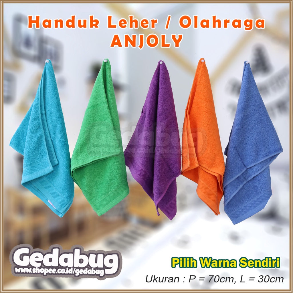 Handuk Leher / Olahraga ANJOLY | Handuk Lembut Berkualitas | Ukuran 70 X 30cm