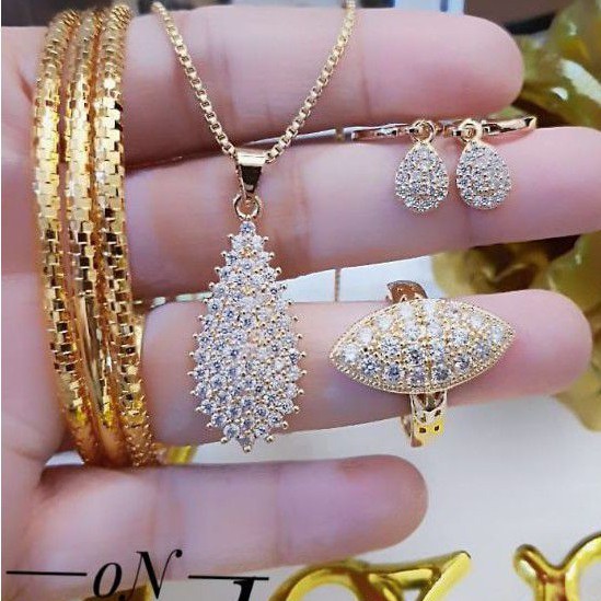 Xuping set perhiasan lapis emas 24k 2505l