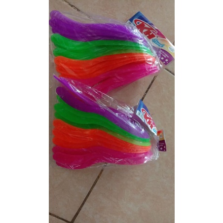 Centong Nasi Plastik lusinan warna warni