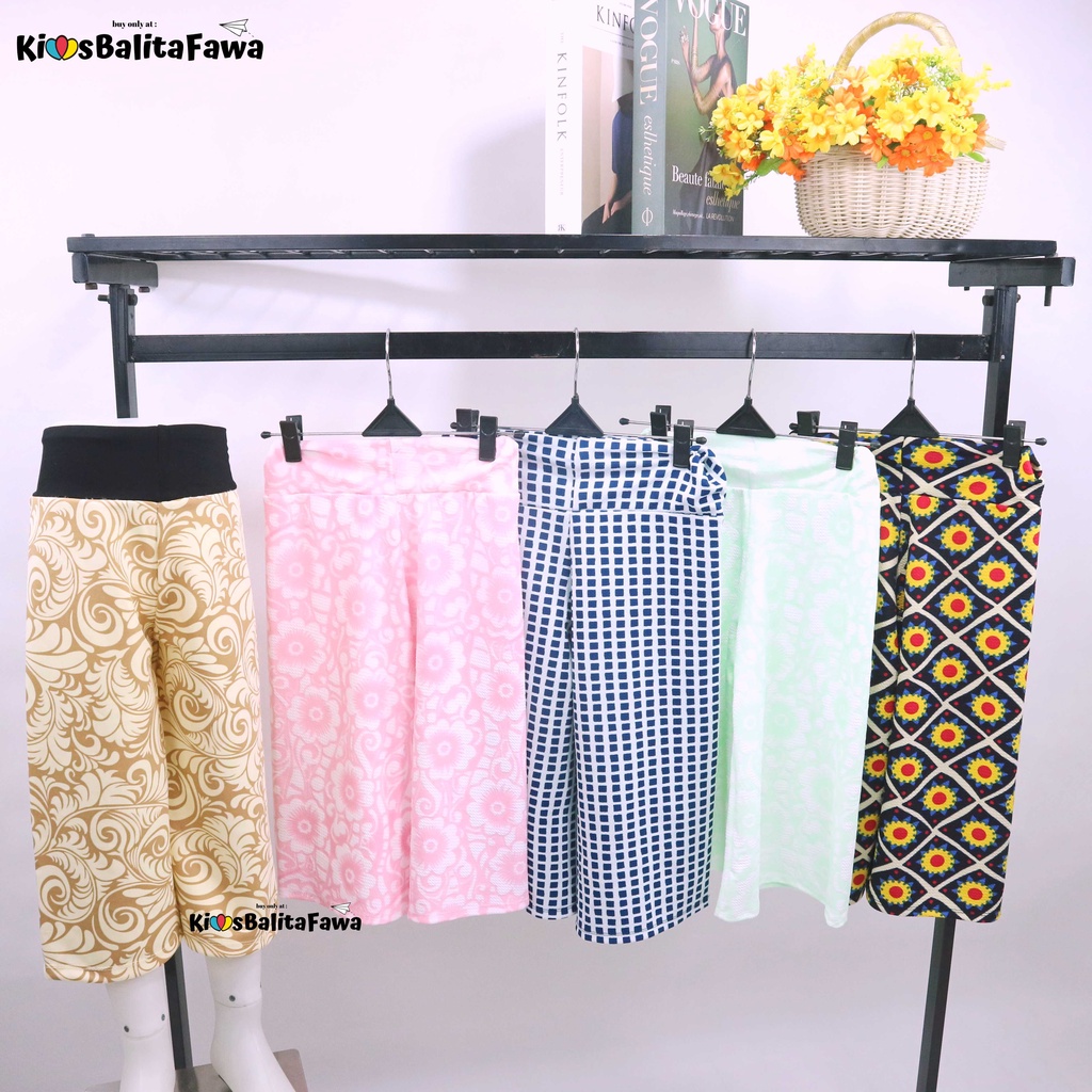 Kulot Motif Uk. 8-10 Tahun / Celana Cullotes 3per4 Anak Perempuan Murah Celana Pendek Pants Adem