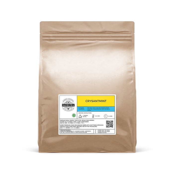 

TEH-DAUN- CRYSANTMINT | POUCH | HAVELTEA | TEH KRISAN & MINT | FLOWER TEA - 30 ECO TEA BAGS -DAUN-