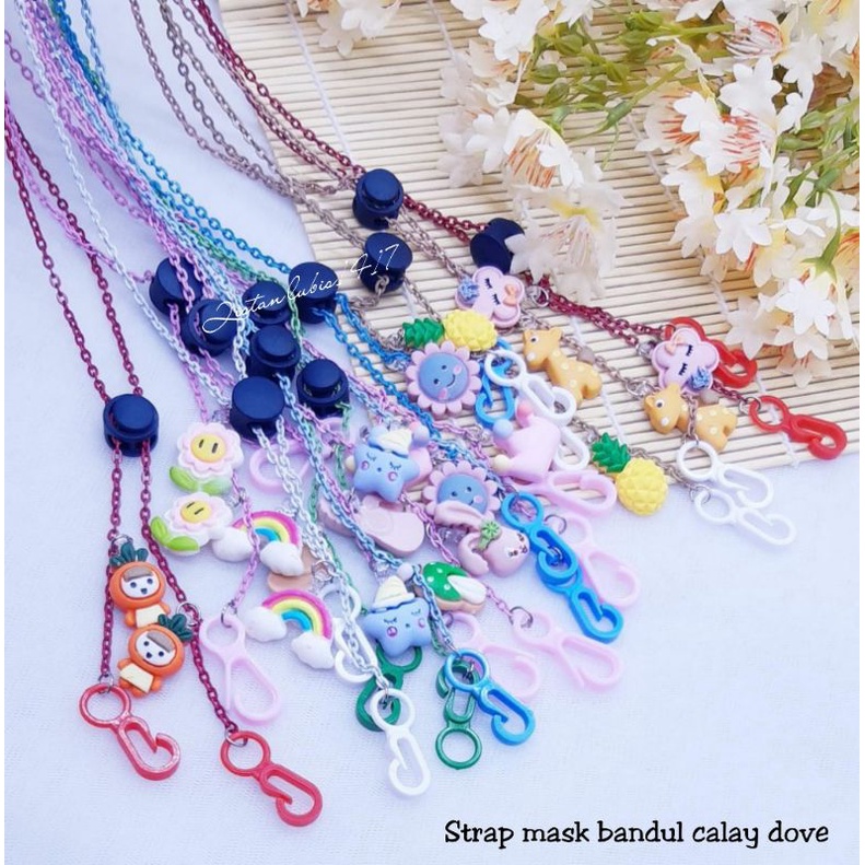 Strap masker Clay dove beli 10 free 2