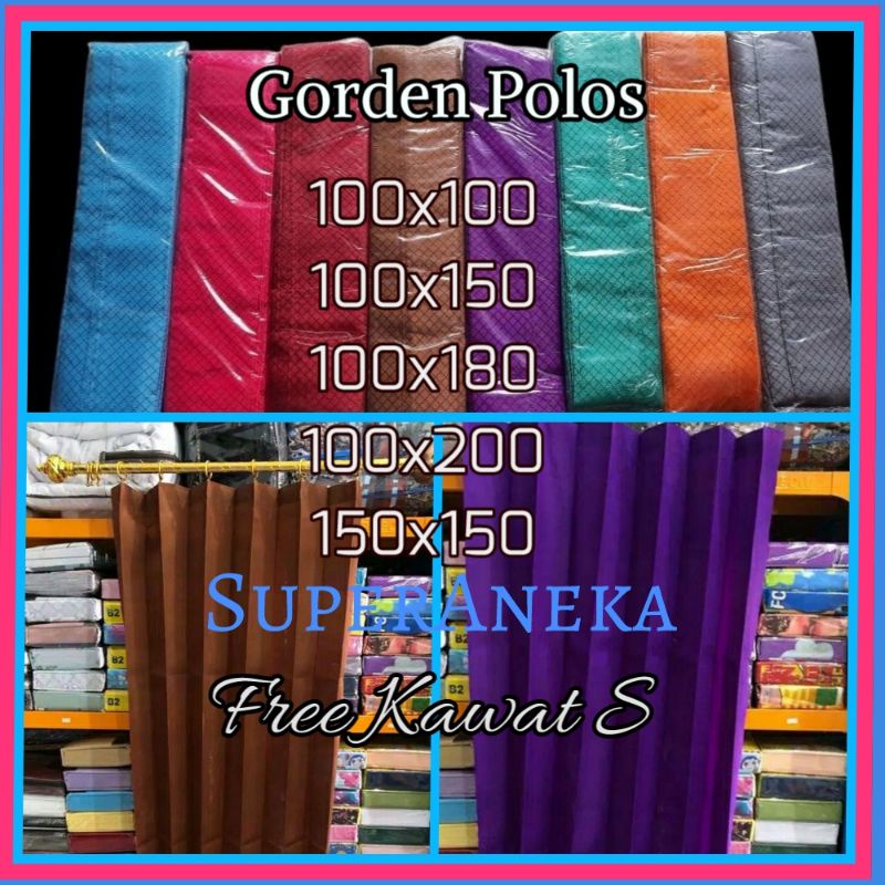 Superaneka | Gorden Jendela  Pintu Plisket Polos Jadul dengan Kawat/Horden pintu plisket Biasa/gorde
