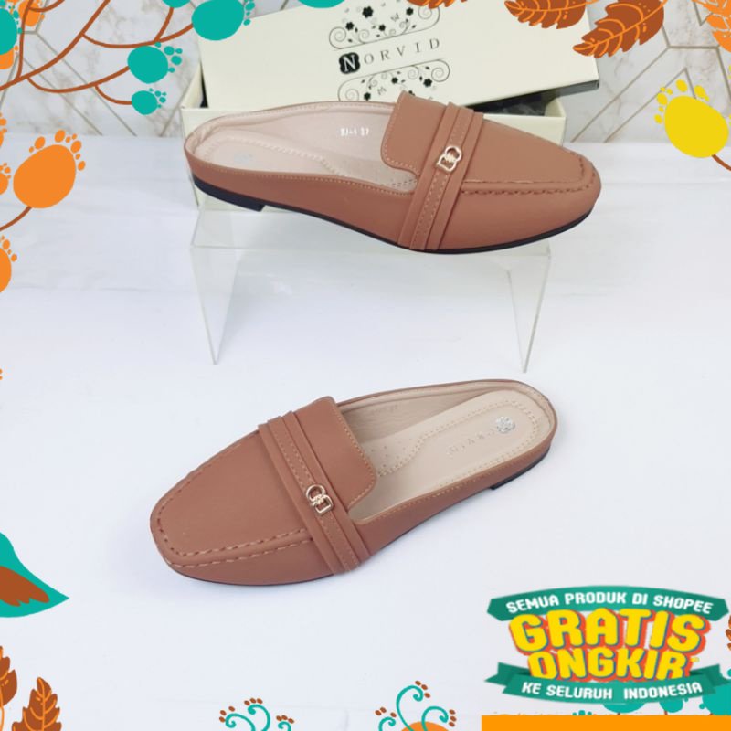 sepatu sendal pink salem grey ungu hijau muda tua dark light / Norvid Sepatu Sendal NGS-BJ01