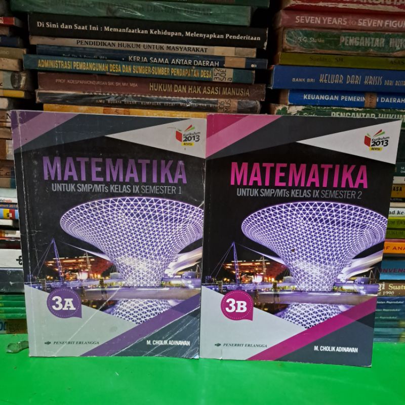 BUKU BEKAS MATEMATIKA KELAS 1/2/3 SMP ERLANGGA