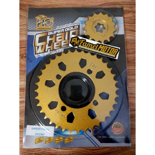 GEAR JUPITER Z/F1ZR/VEGA R/VEGA NEW/RXK RXKING / GEAR 428 DEPAN BELAKANG JUPITER Z GOLD