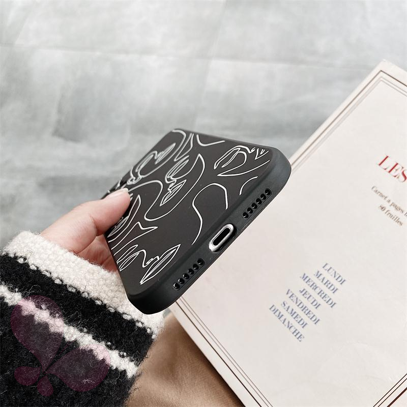 Soft Case Tpu Motif Ilustrasi Wajah Artistik Untuk Iphone 11 Pro Max 6 6s 7 8 Plus X Xr Xs Max Se 12 Mini 12pro Max