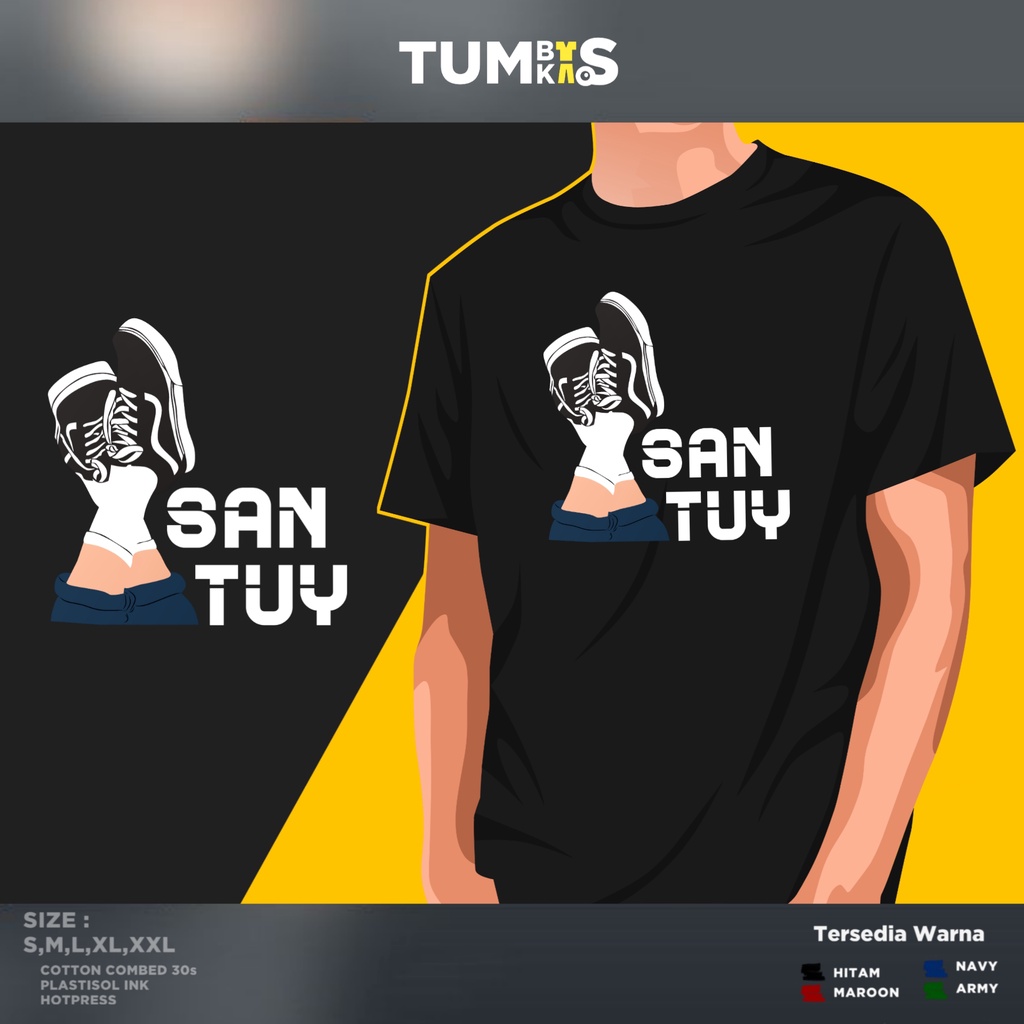 KAOS SANTRI SALAFI DISTRO PREMIUM SANTUY KEREN KATA KATA SANTRI PUTRI  -  BAJU DAKWAH ISLAMI SALAFY 