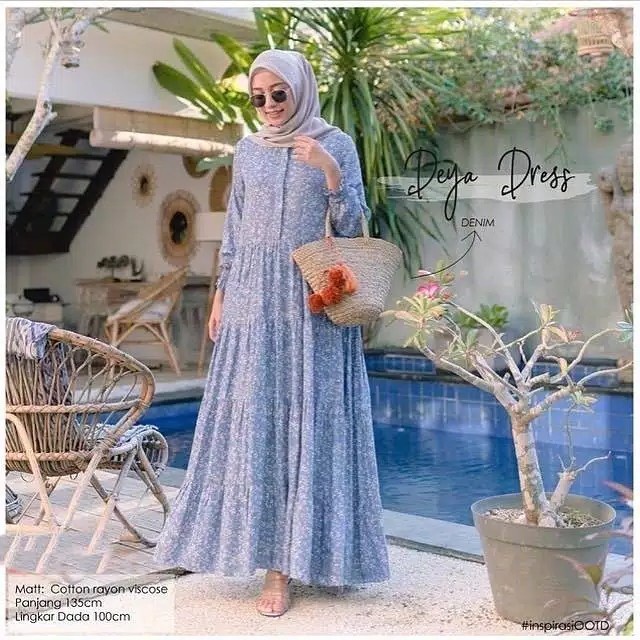 dress wanita baju muslim gamis maxi maxy mewah elegan wanita pantai vintage dress hijab korea fashio