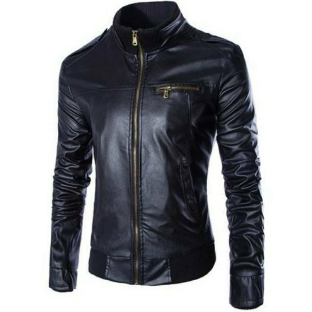 Jaket kulit domba asli kualitas super model slim kerah koko kerah biasa grosir Garut Bandung