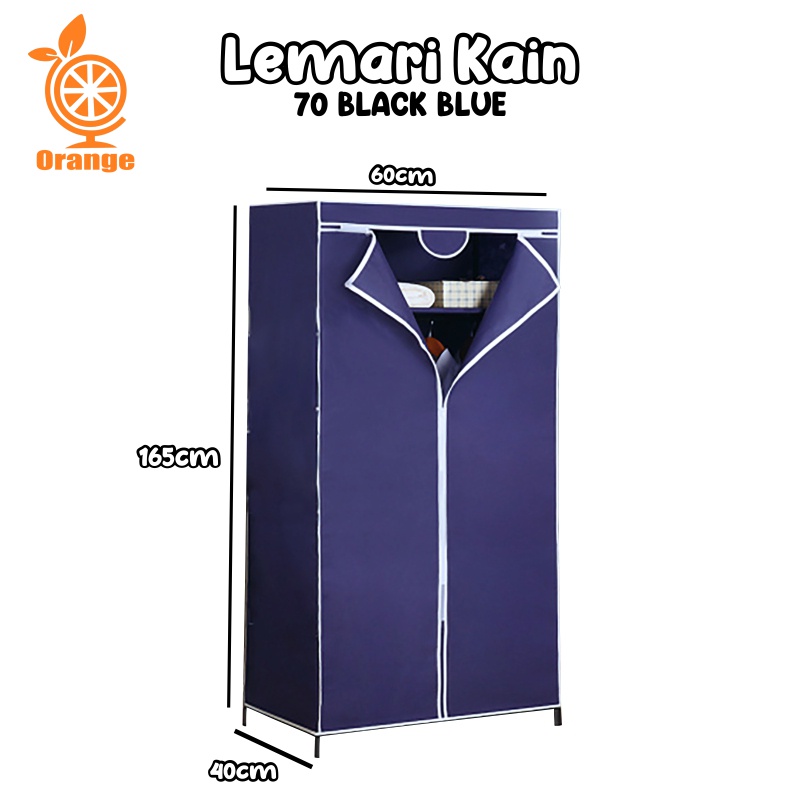 Lemari Pakaian kain 2 Sisi Lemari Baju Portable Lemari Pakaian Kain 2 Sisi Lemari Baju Portable Serbaguna Lemari 70