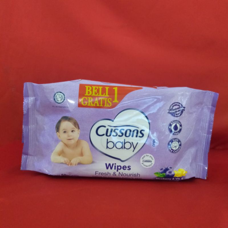 CUSSONS BABY WIPES  (50 SHEET )+ free (50 SHEET )