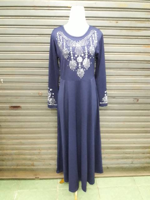 Gamis polos bahan Jersey