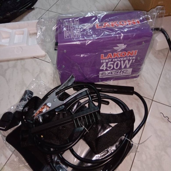 Lakoni Basic Travo Las Listrik MMA 120A 450 Watt - Mesin Las Inverter SET LENGKAP