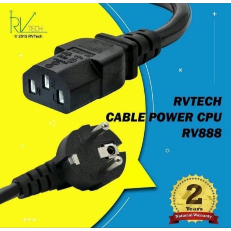 kabel power pc/ cpu  Rvtech panjang 3m Rvtech original