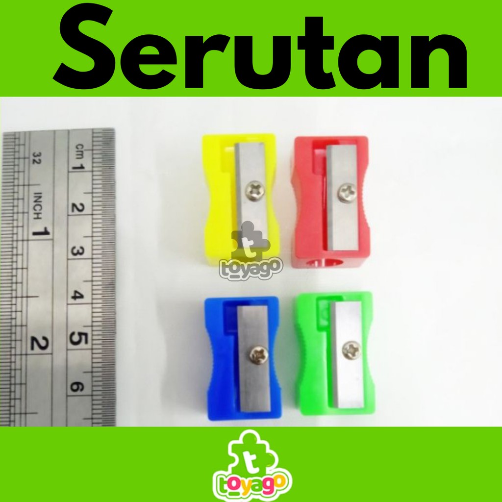 Serutan Pensil Rautan Warna Warni Grosir Kecil Mini Tanpa Toples