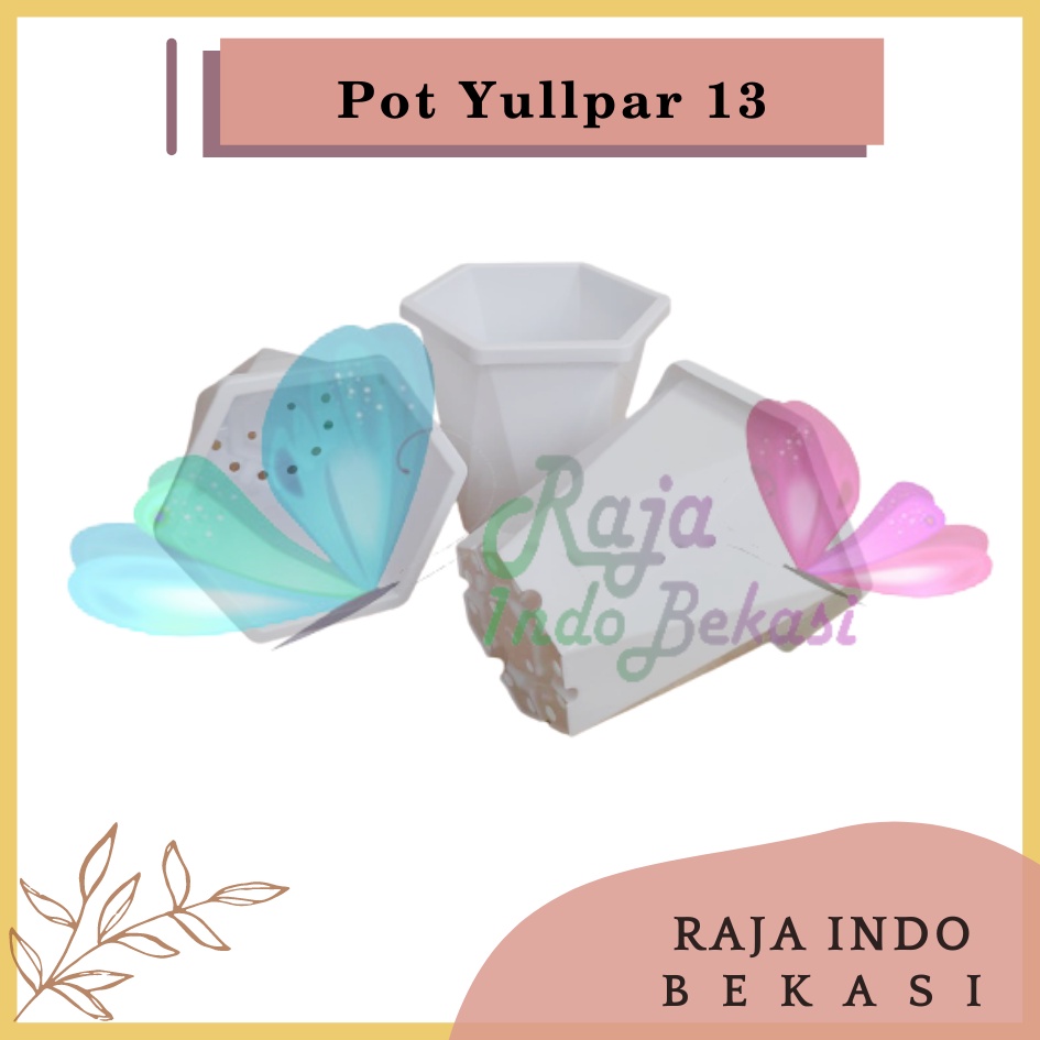 Pot Yullpar 13 Diamond Hexagon Putih Mirip Pot Yogap Ypt 10 13 15 17 18 19 25 30 Putih Merah Bata Be