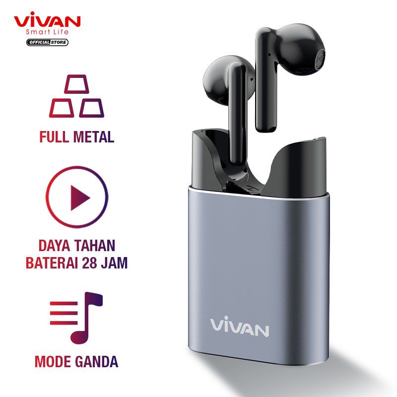 VIVAN Wireless Bluetooth Headset Earphone TWS Life 100 Bluetooth 5.0