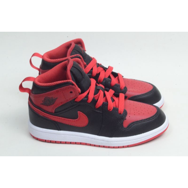 SEPATU ANAK ORIGINAL NIKE AIR JORDAN RETRO 1 BRED RED BLACK