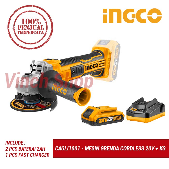 GERINDA CORDLESS MESIN GERINDA GRINDA GRENDA TANGAN MINI BATERAI CORDLESS INGCO 2B1C