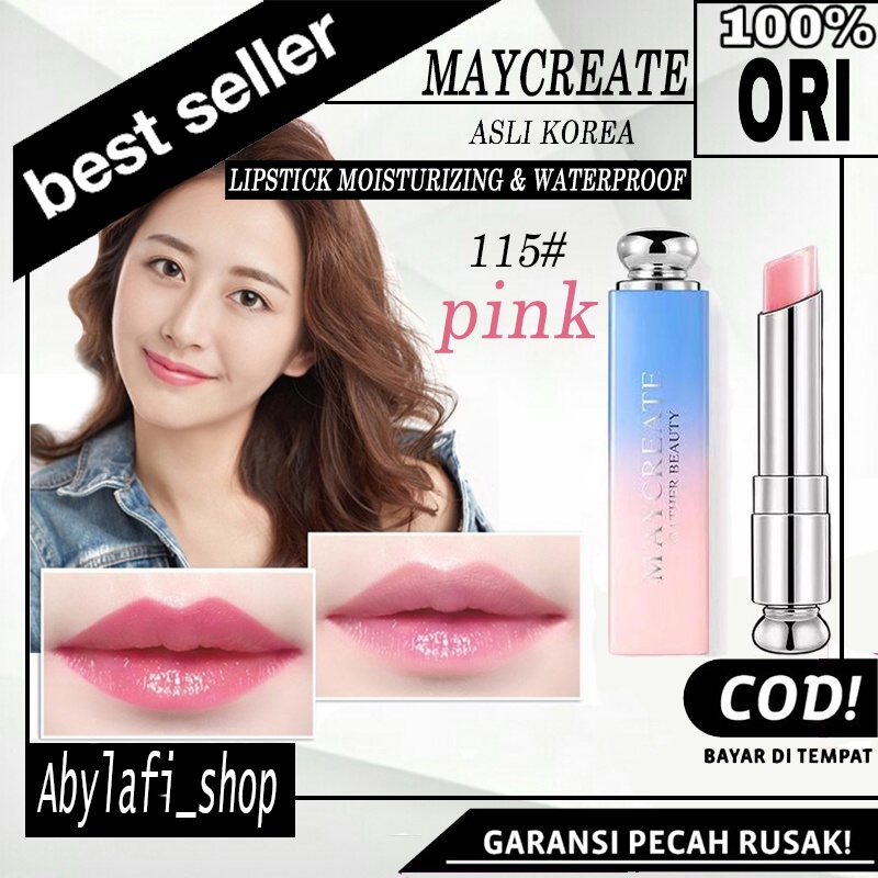lipstick lip maycreate mycreate lipstik korea original tahan lama anti air tidak luntur 100% ori war