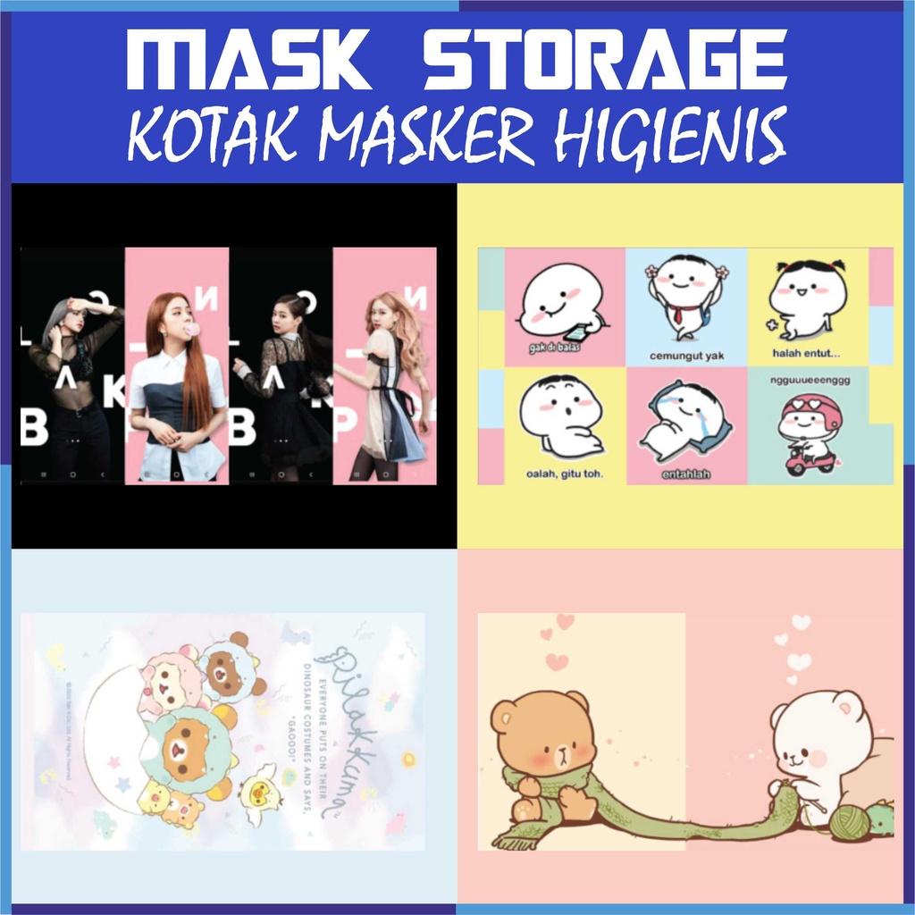 Kotak Penyimpanan Masker Portable / Higenis lepas masker saat Makan / Mask Storage AA008